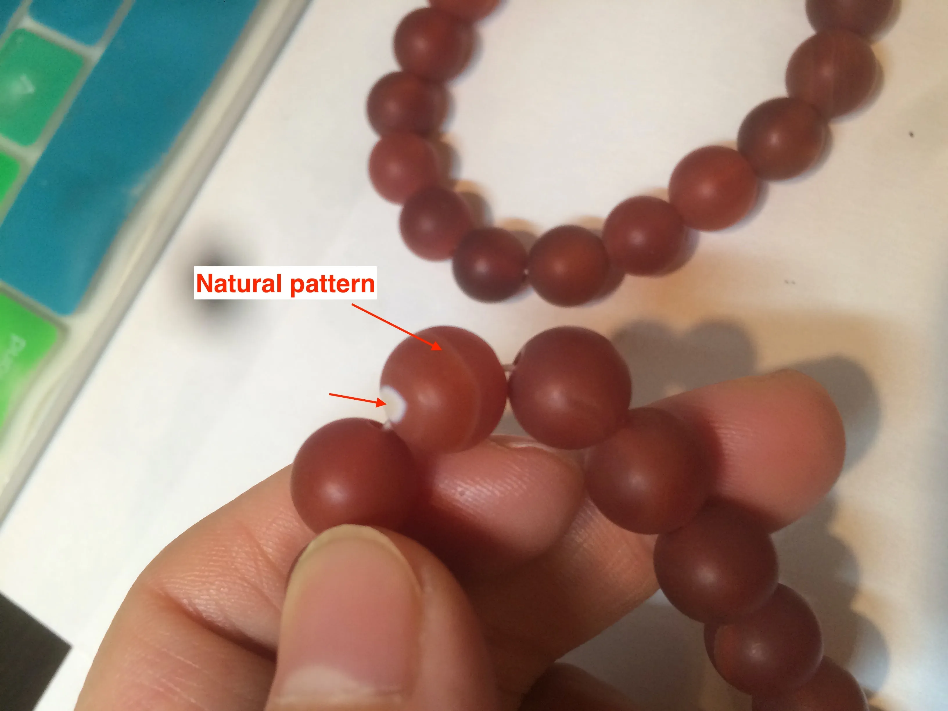 10mm 100% natural frosted glass polished red agate bracelet CB30