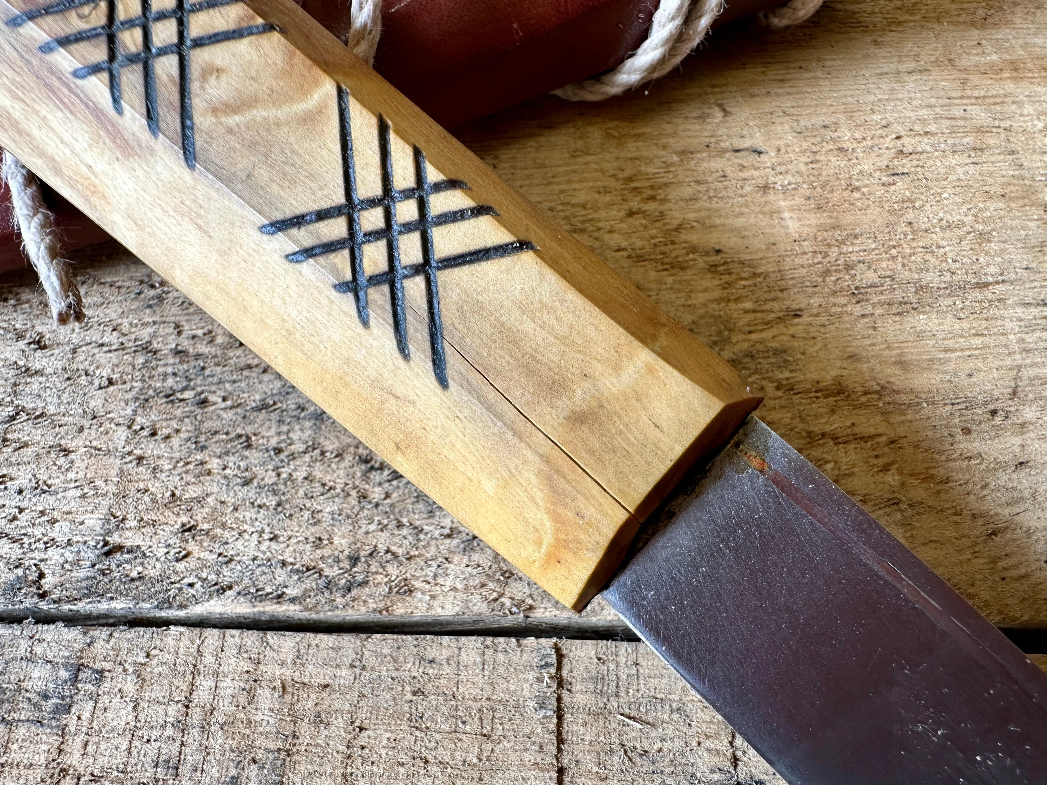 13thC Inlaid box eating knife - Slight damage SOLD