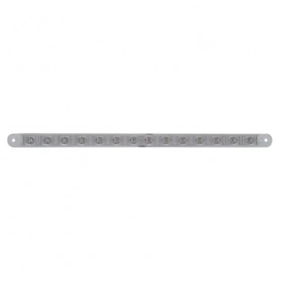 14 LED 12" Turn Signal Light Bar - Amber LED/Clear Lens