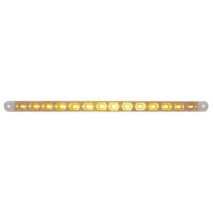 14 LED 12" Turn Signal Light Bar - Amber LED/Clear Lens