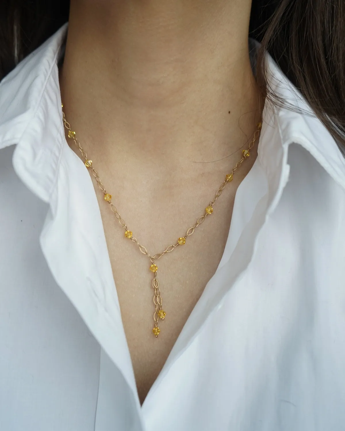 14k Gold x Citrine Necklace