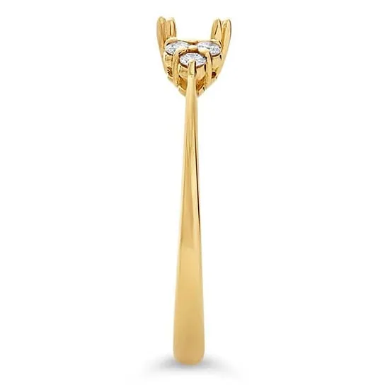14K Yellow Gold 4.4mm  Round Lab-Grown Engagement Ring