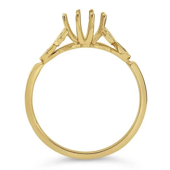 14K Yellow Gold  Oval Lab-Grown Diamond Engagement Ring