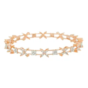 18K Rose Gold Bangle w/ 1.43ct Diamonds (12.5gm)