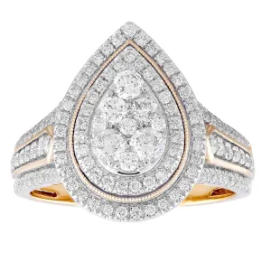 1ct Round Brilliant Diamond Engagement Ring In 18ct Yellow Gold