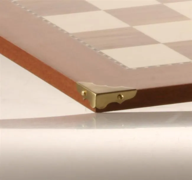 20" Champion Chessboard with Brass Corners