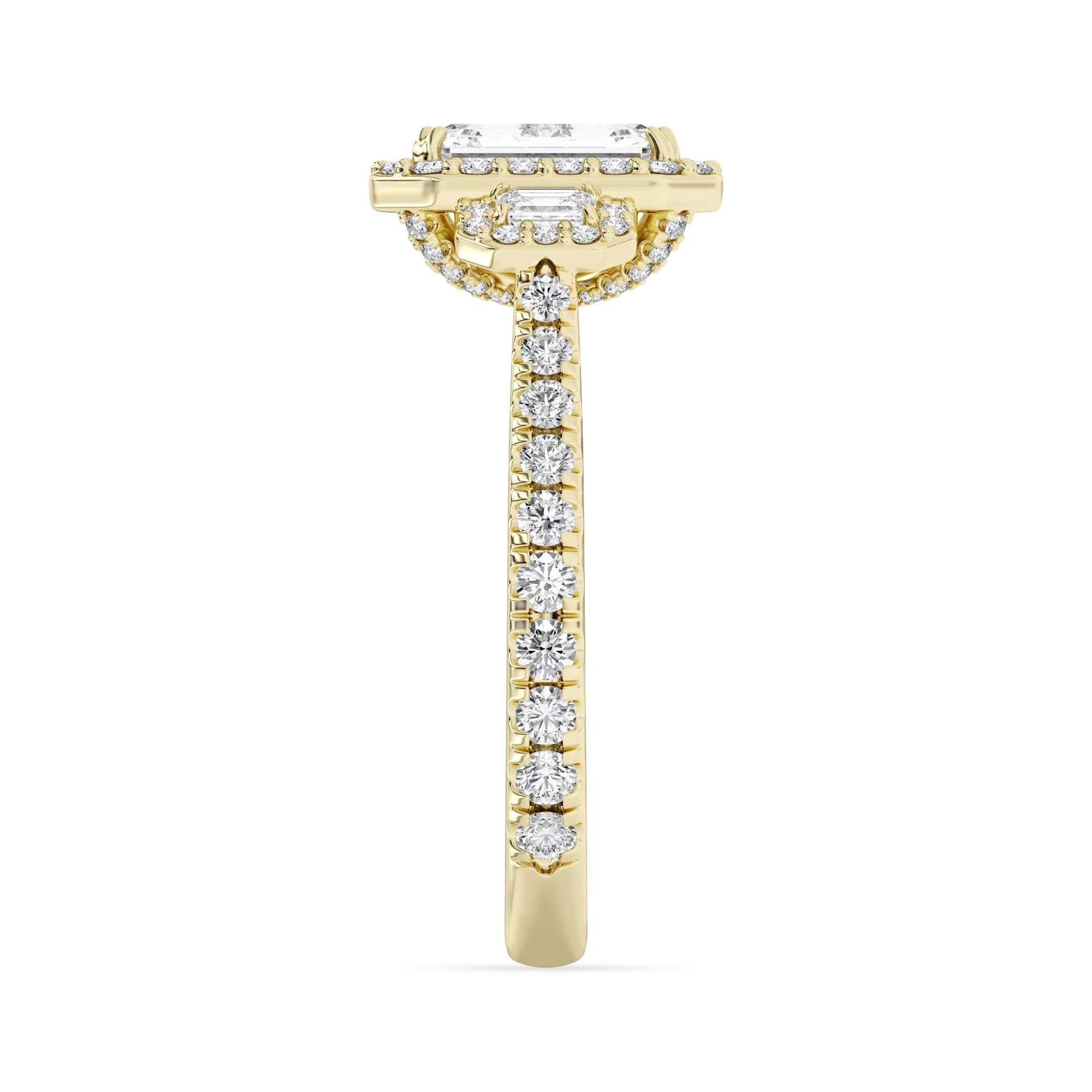2.58ctw Certified Lab Grown Diamond Hidden Halo Engagement Ring