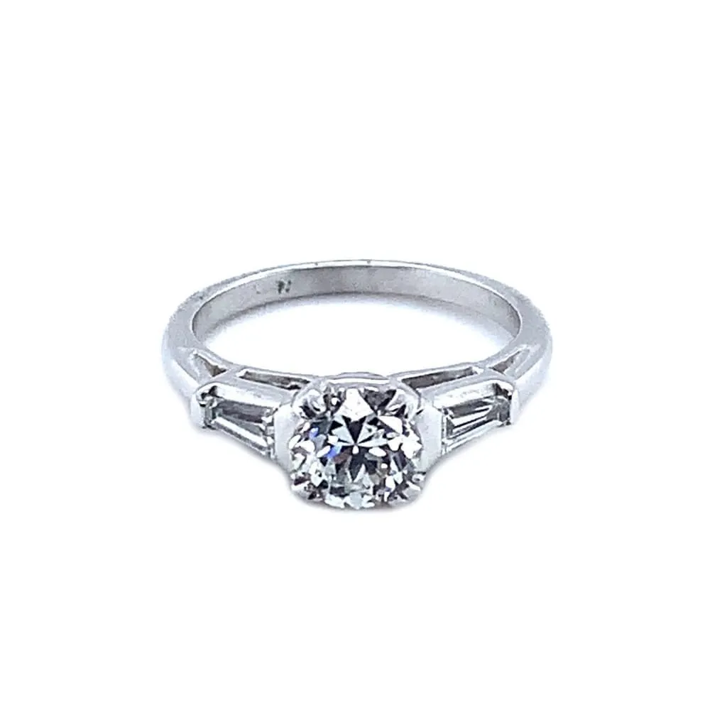 .91 ENGAGEMENT RING WITH BAGUETTE DIAMONDS AUSTIN, TX.