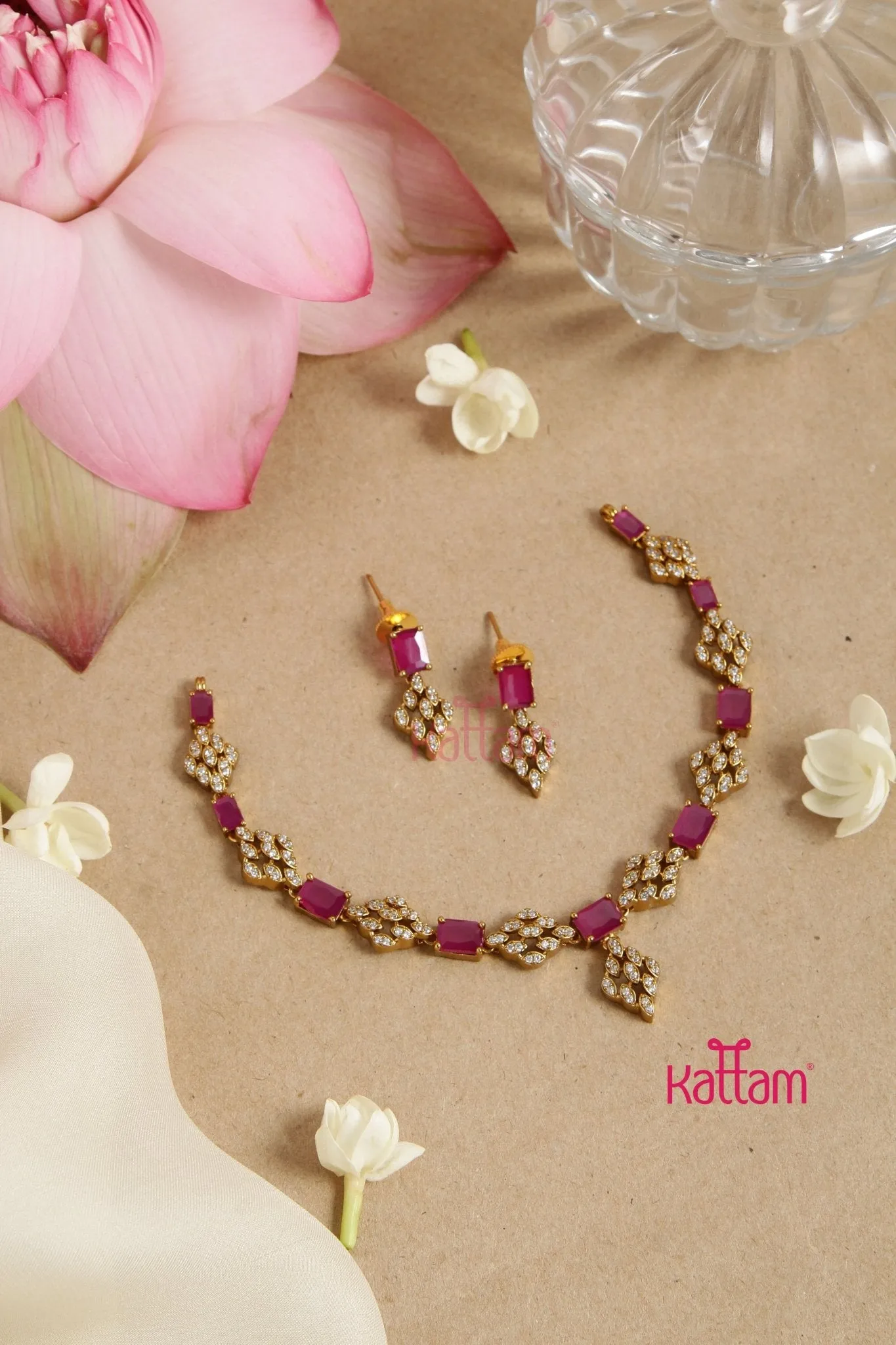 AD Ruby Stone Choker