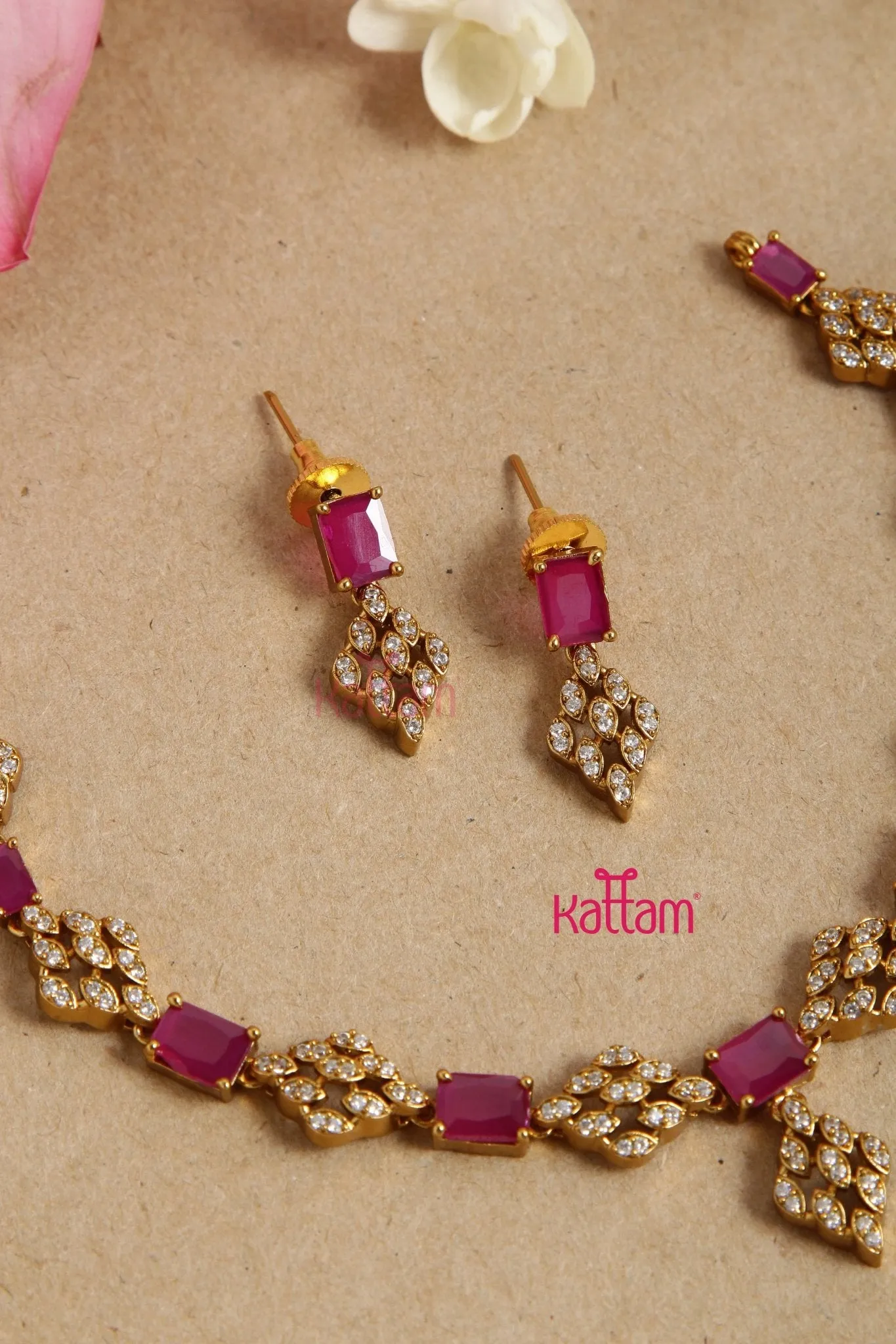 AD Ruby Stone Choker