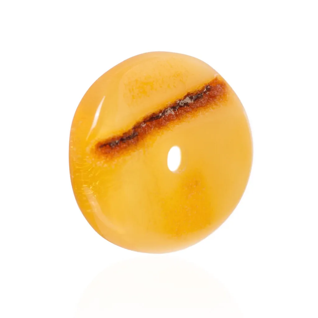 Amber Disc Bead, XL