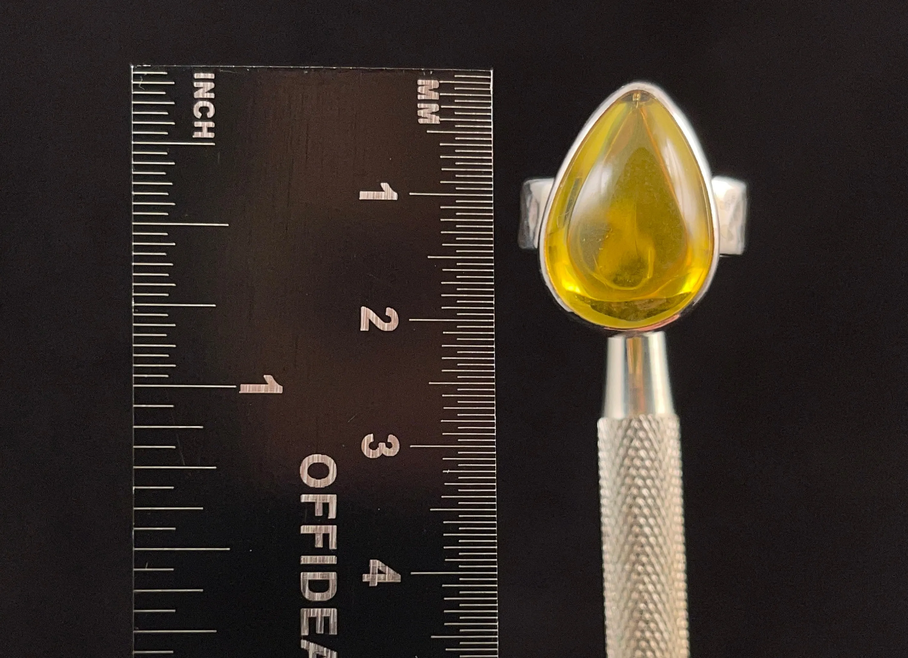 Amber Ring - Sterling Silver, AAA, Size 6.25 - Amber Stone, Crystal Ring, Handmade Jewelry, Healing Crystals and Stones, 52655