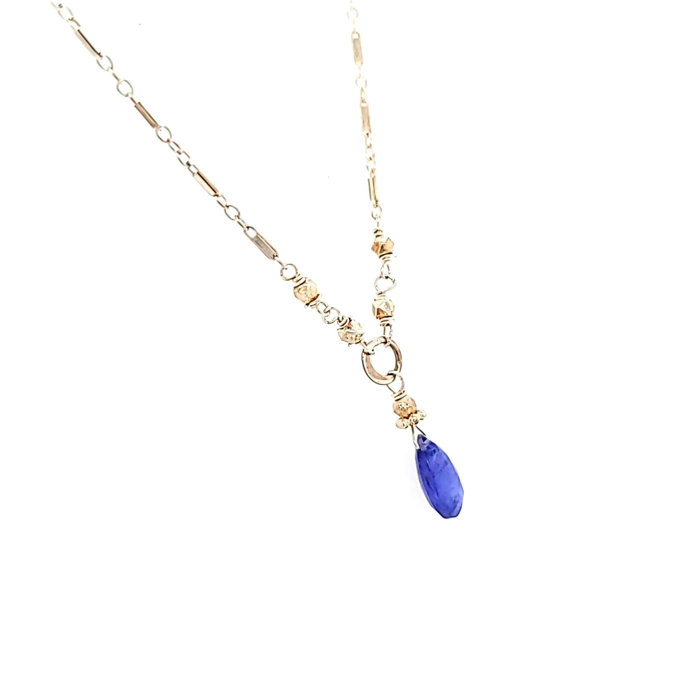 AVF Silver Tanzanite Drop Necklace (SI2181)