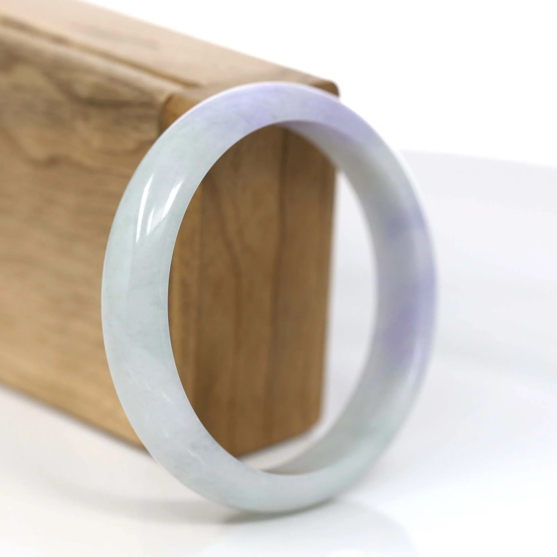 Baikalla Classic Lavender Natural Jadeite Jade Bangle (59.77mm) #380