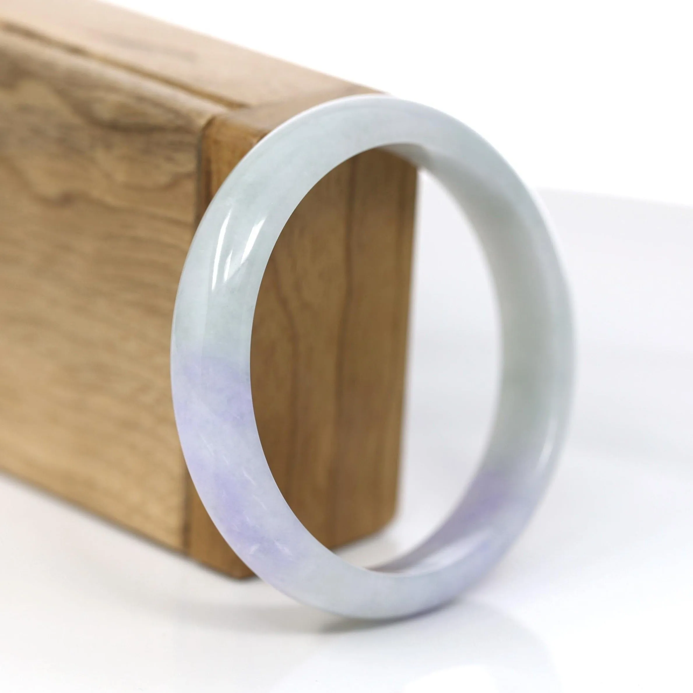 Baikalla Classic Lavender Natural Jadeite Jade Bangle (59.77mm) #380