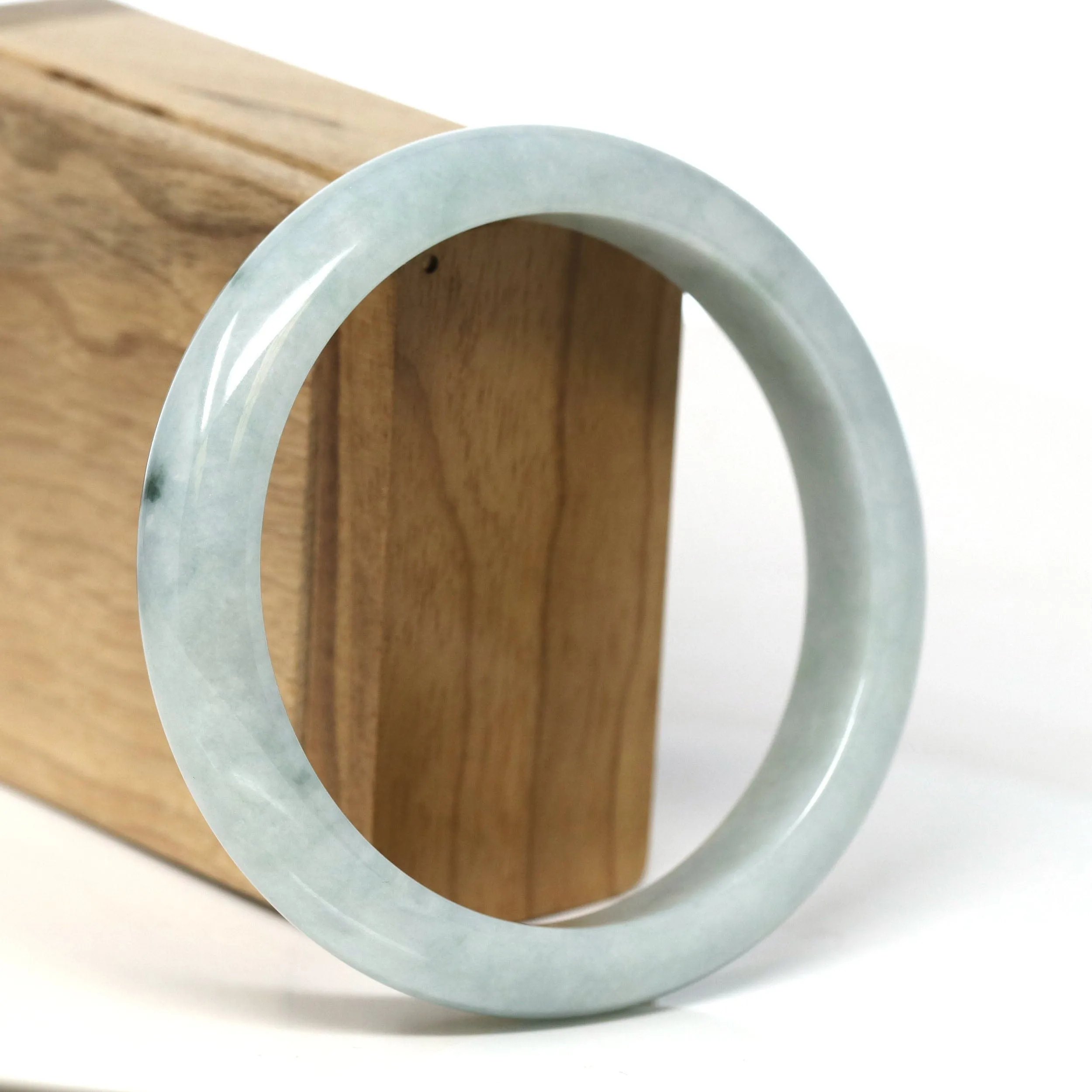 Baikalla Natural Burmese Blue-Green Jadeite Jade Bangle Bracelet (62.41 mm) #T365