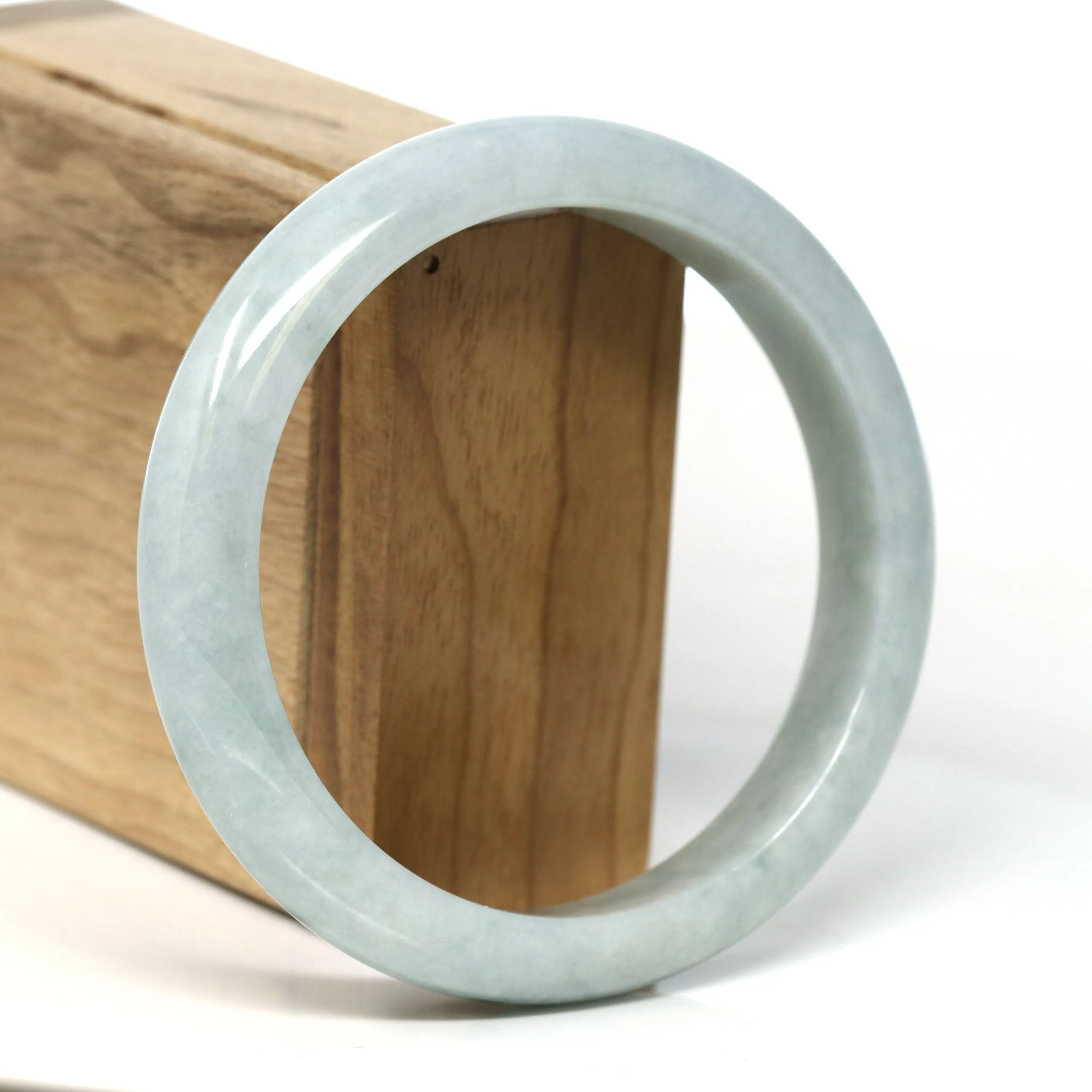 Baikalla Natural Burmese Blue-Green Jadeite Jade Bangle Bracelet (62.41 mm) #T365