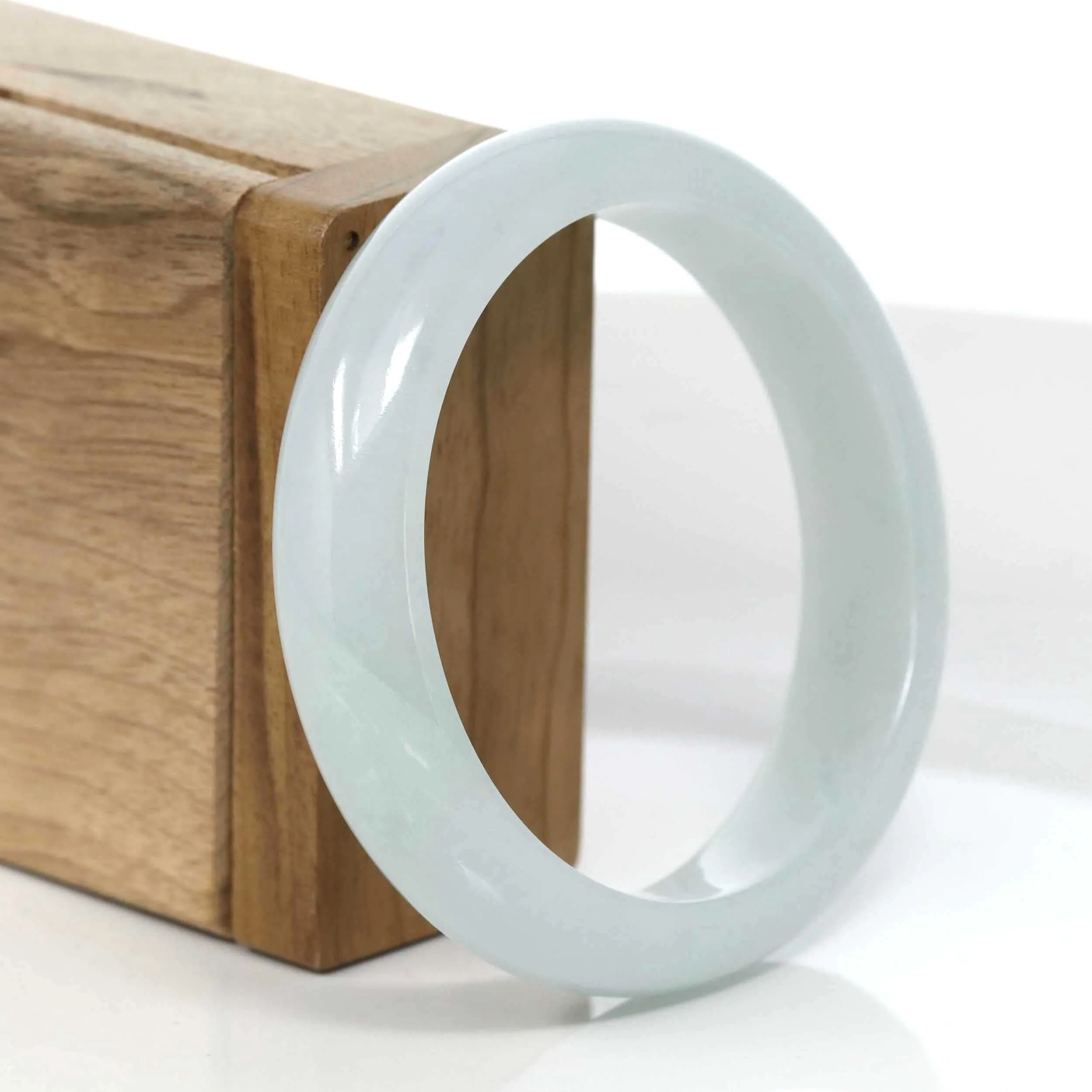 Baikalla "Classic Bangle" Blue-Green Natural Burmese Jadeite Jade Bangle (57.47mm) #974