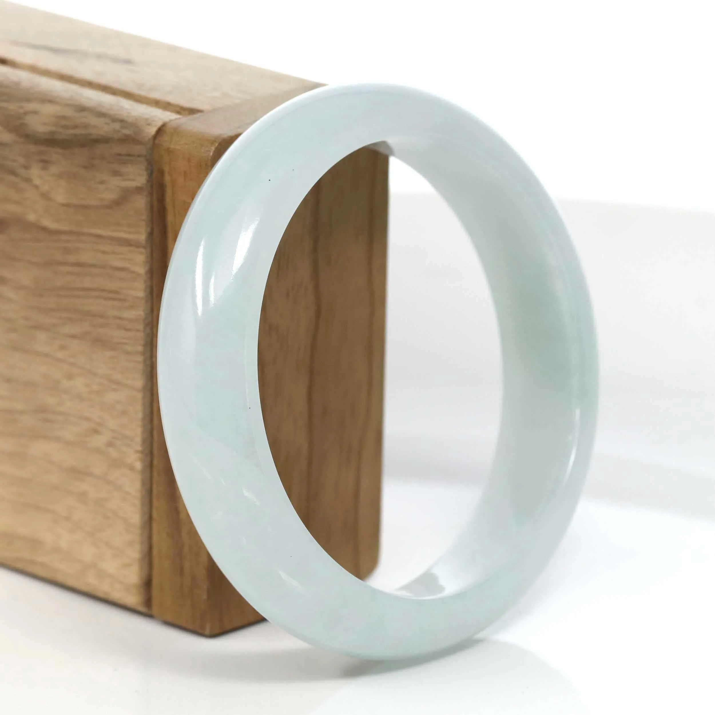 Baikalla "Classic Bangle" Blue-Green Natural Burmese Jadeite Jade Bangle (57.47mm) #974