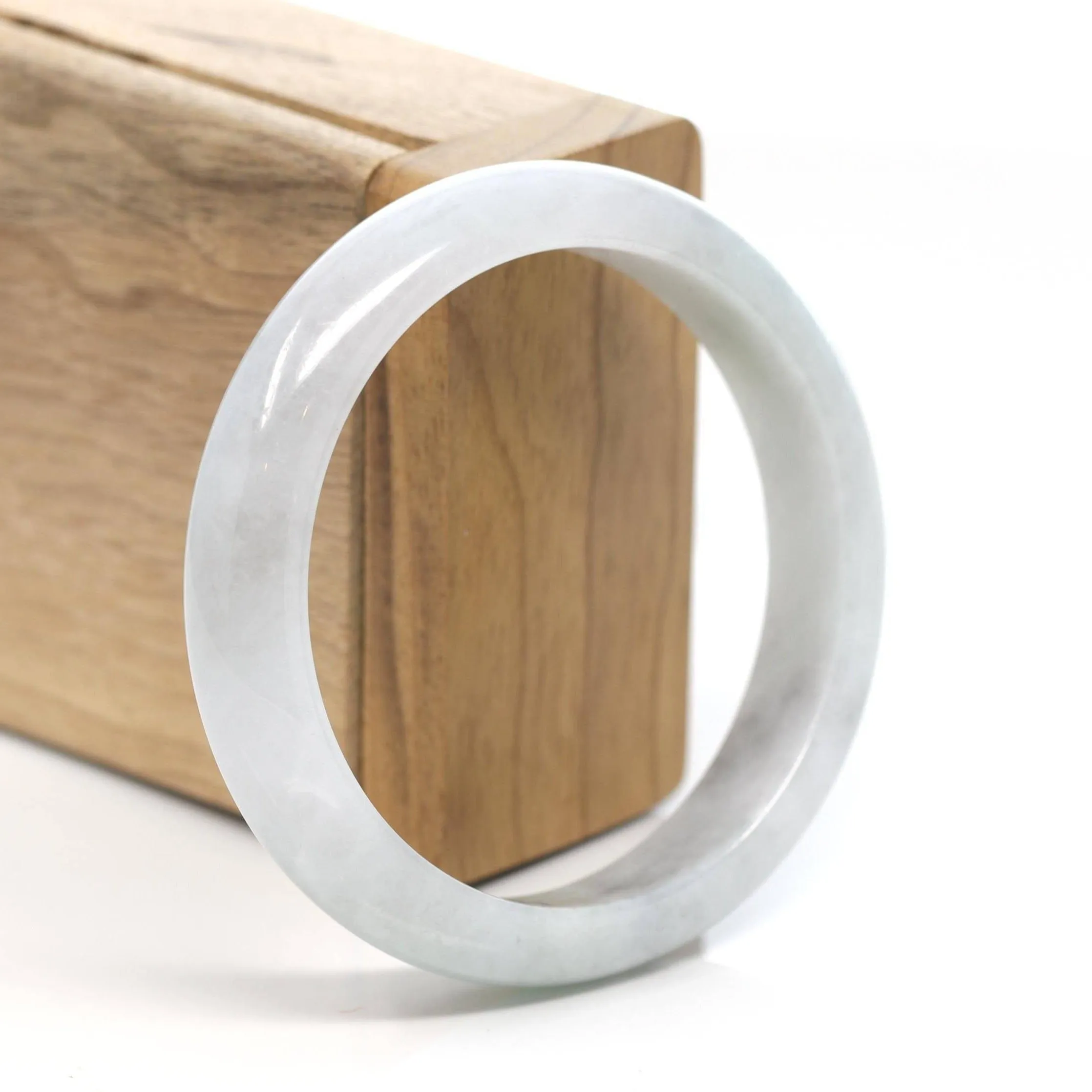 Baikalla™ "Classic Bangle" Genuine Burmese Green Jadeite Jade Bangle Bracelet (58 mm ) SZS1015