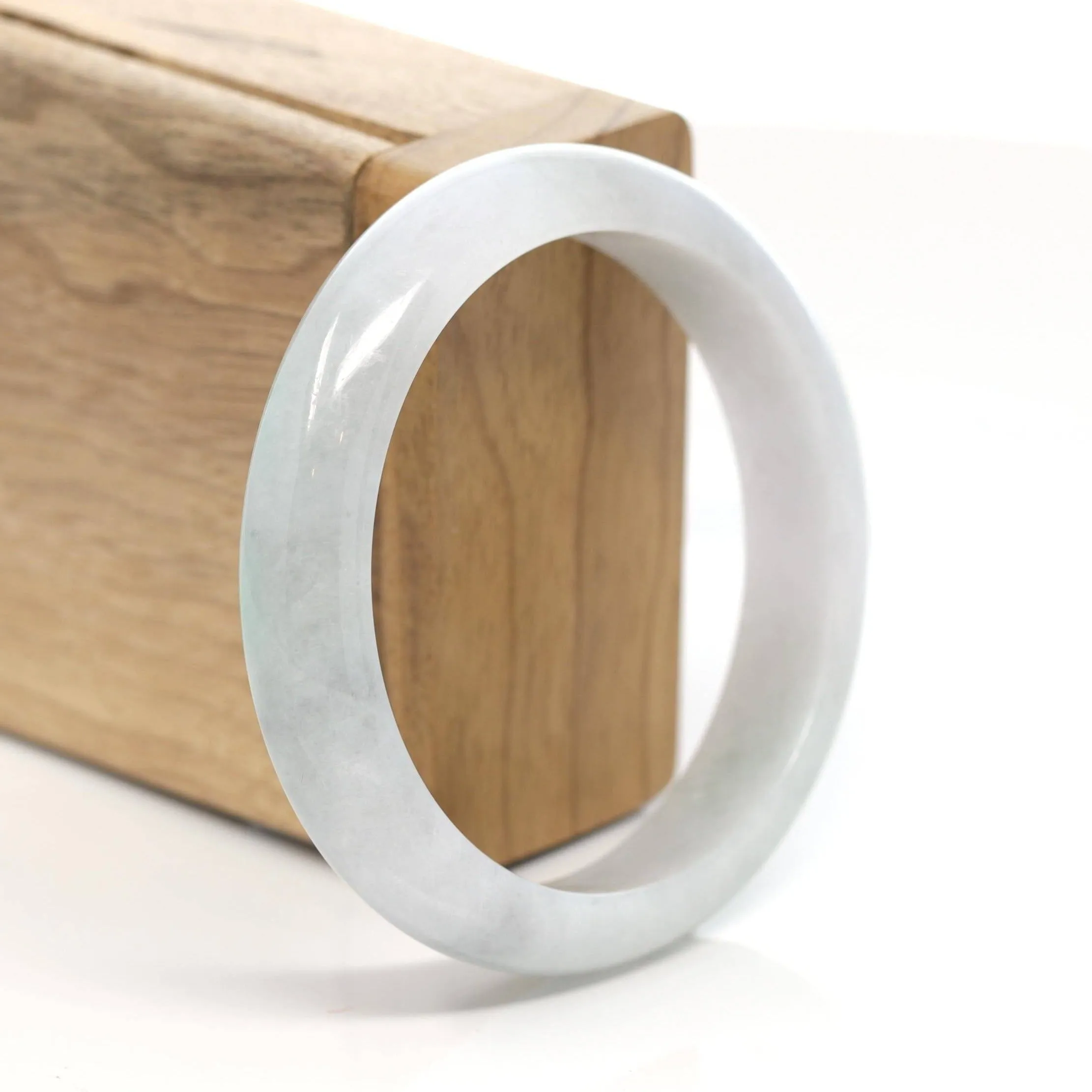 Baikalla™ "Classic Bangle" Genuine Burmese Green Jadeite Jade Bangle Bracelet (58 mm ) SZS1015