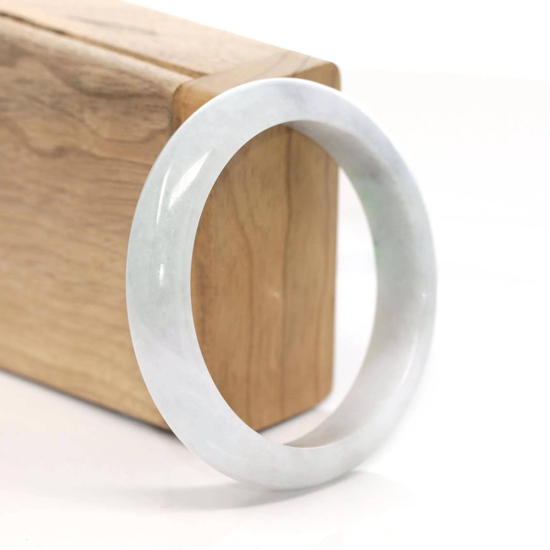 Baikalla™ "Classic Bangle" Genuine Burmese Green Jadeite Jade Bangle Bracelet (58 mm ) SZS1015
