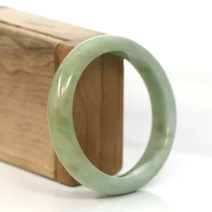 Baikalla "Classic Bangle" Yellow Green Natural Burmese Jadeite Jade Bangle (57.70mm )#831