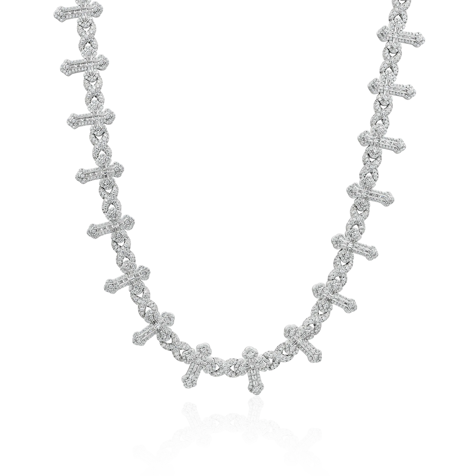 Brass Cross Of Thorns Infinity Chain - 17mm