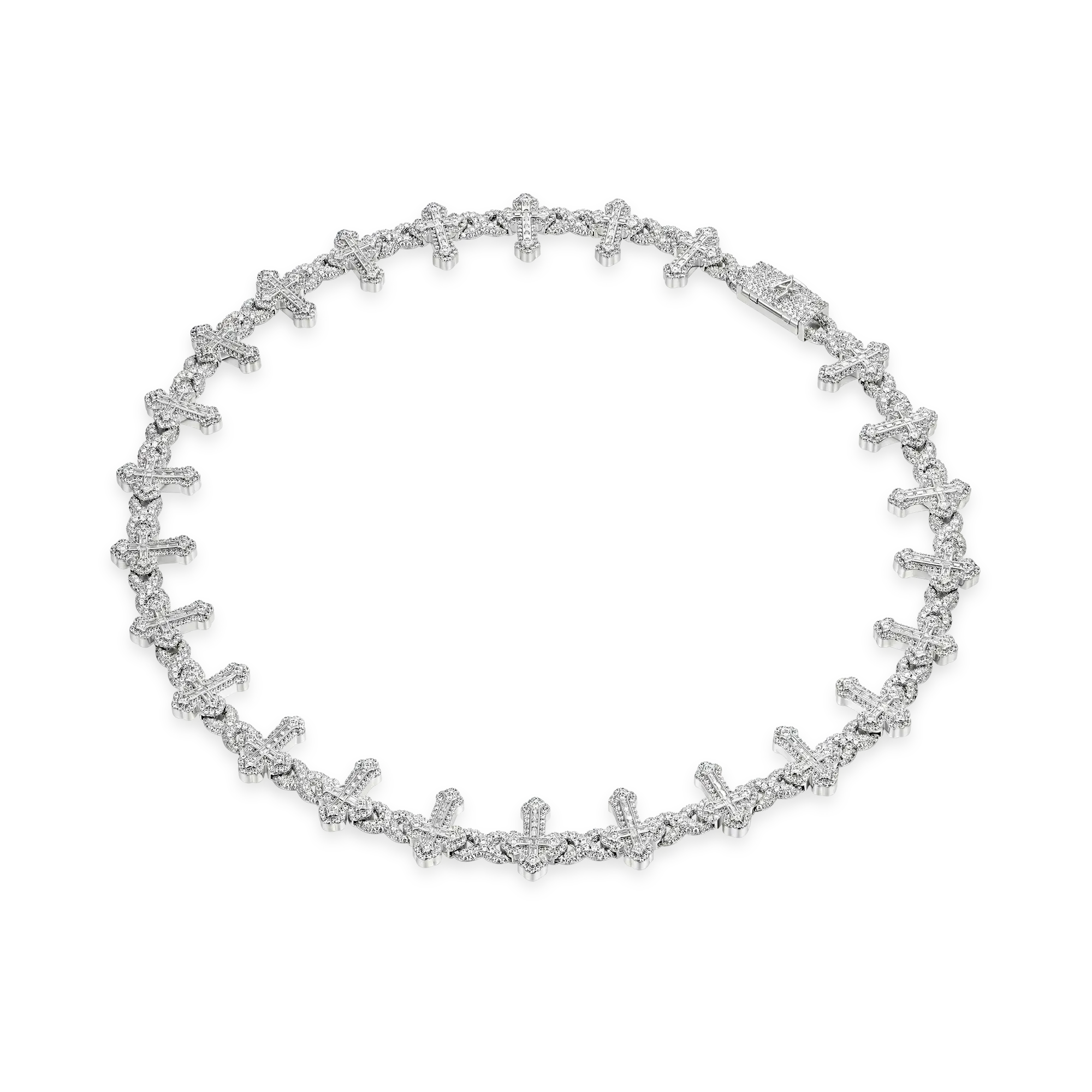 Brass Cross Of Thorns Infinity Chain - 17mm