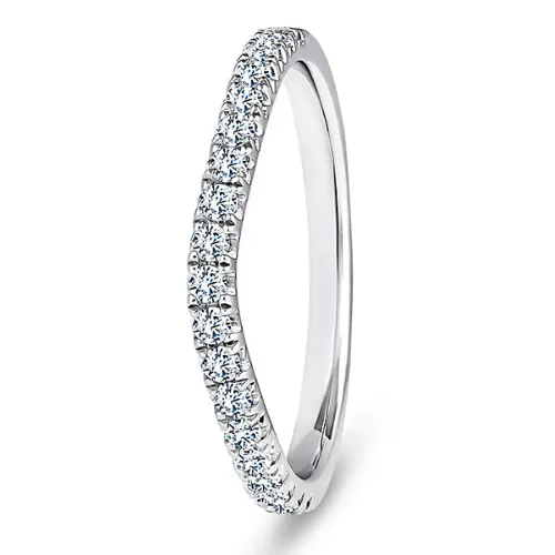 Brilliant Cut Wave Pavé set Band .30ct