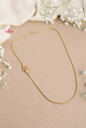 Butterfly White Ruby Stone Mogappu Chain