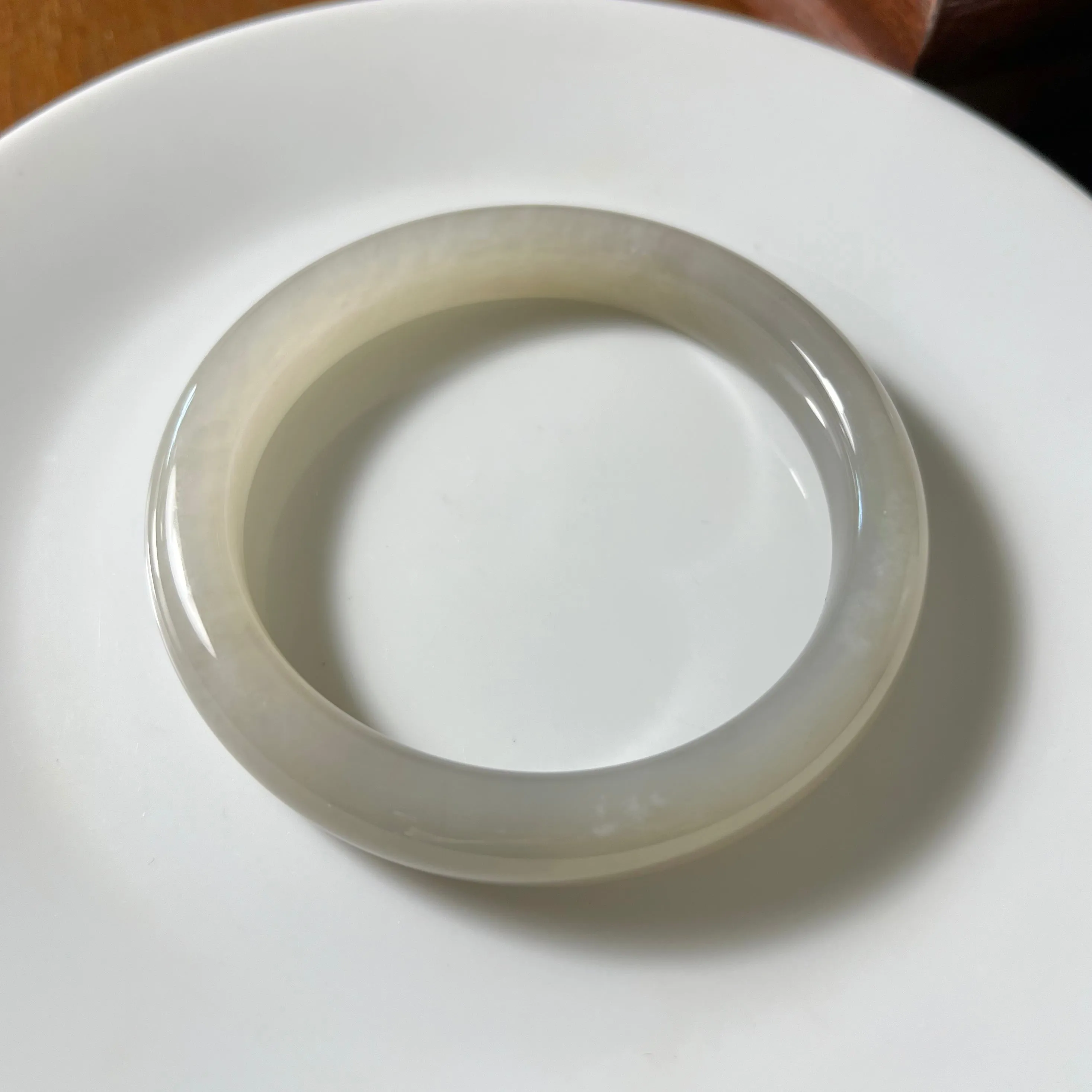 Certified Genuine purple violet Hetian Jade nephrite jade Bracelet bangle - 58 mm inner diameter