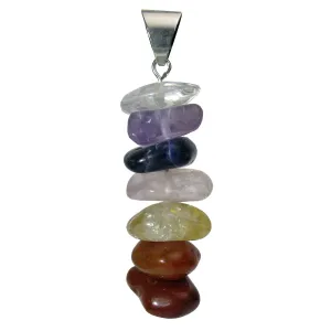 Chakra Pendant Rainbow Citrine Quartz Stacked Gem