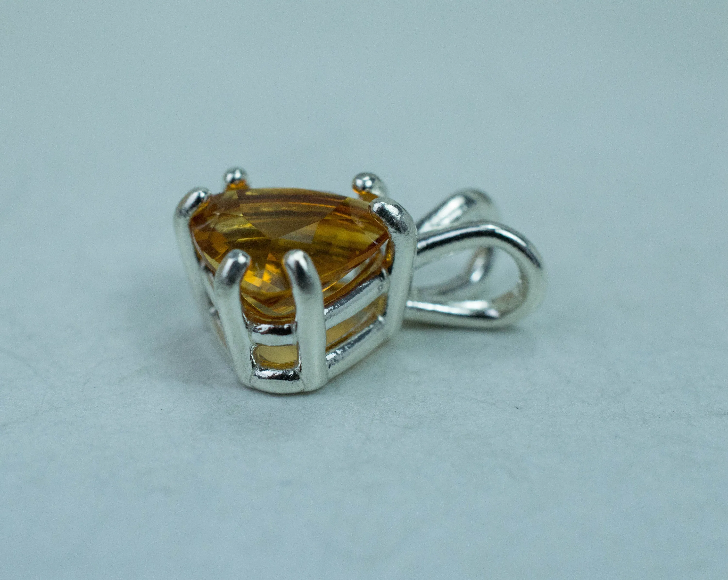 Citrine Pendant; Genuine Untreated Uruguay Citrine; 1.730cts