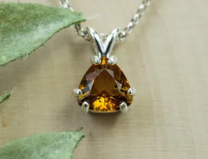 Citrine Pendant; Genuine Untreated Uruguay Citrine; 1.730cts