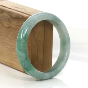 Classic Blue- Green Natural Burmese Jadeite Jade Bangle (58.16 mm) #729