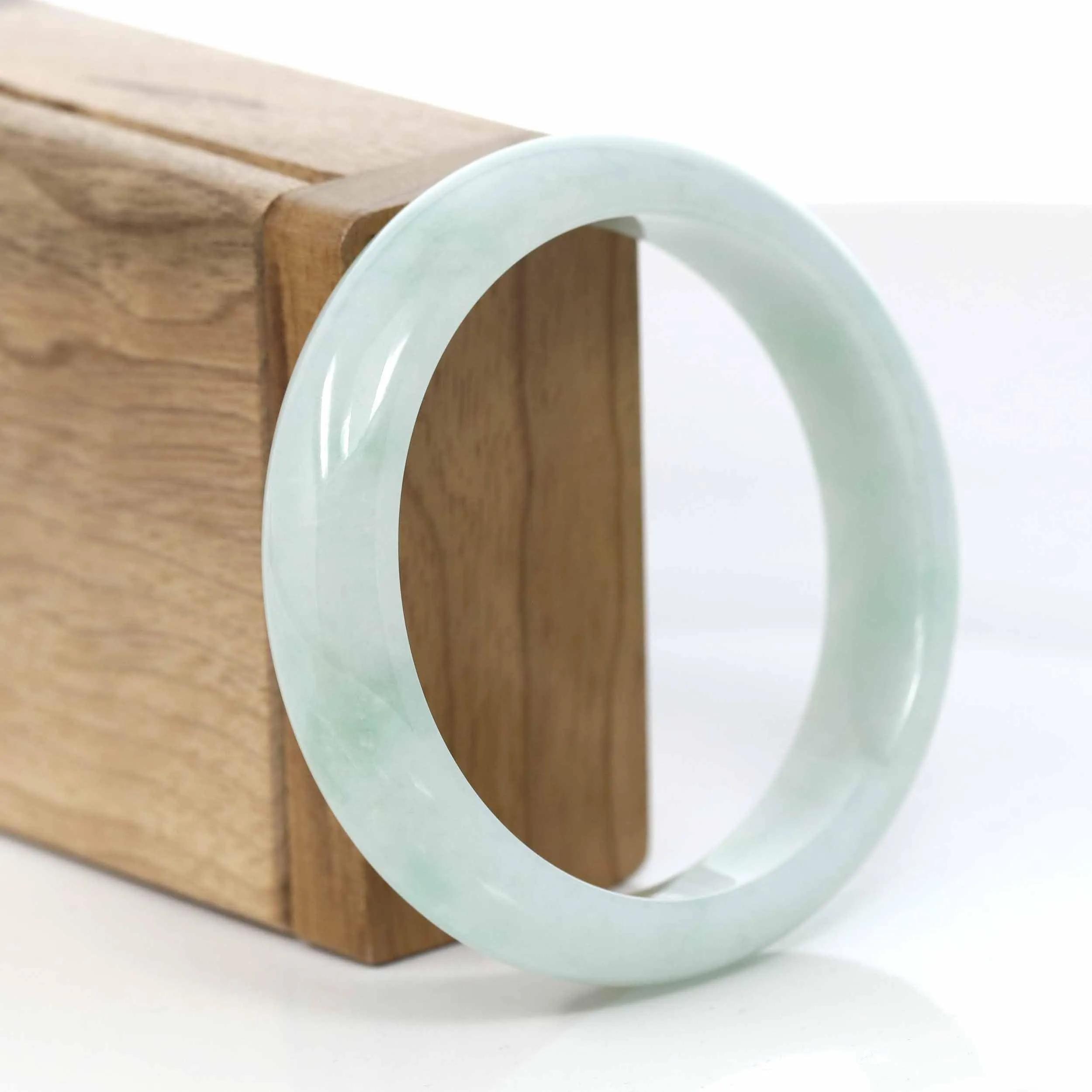 Classic Real Jade Jadeite Bangle Bracelet (58.07 mm) #T240