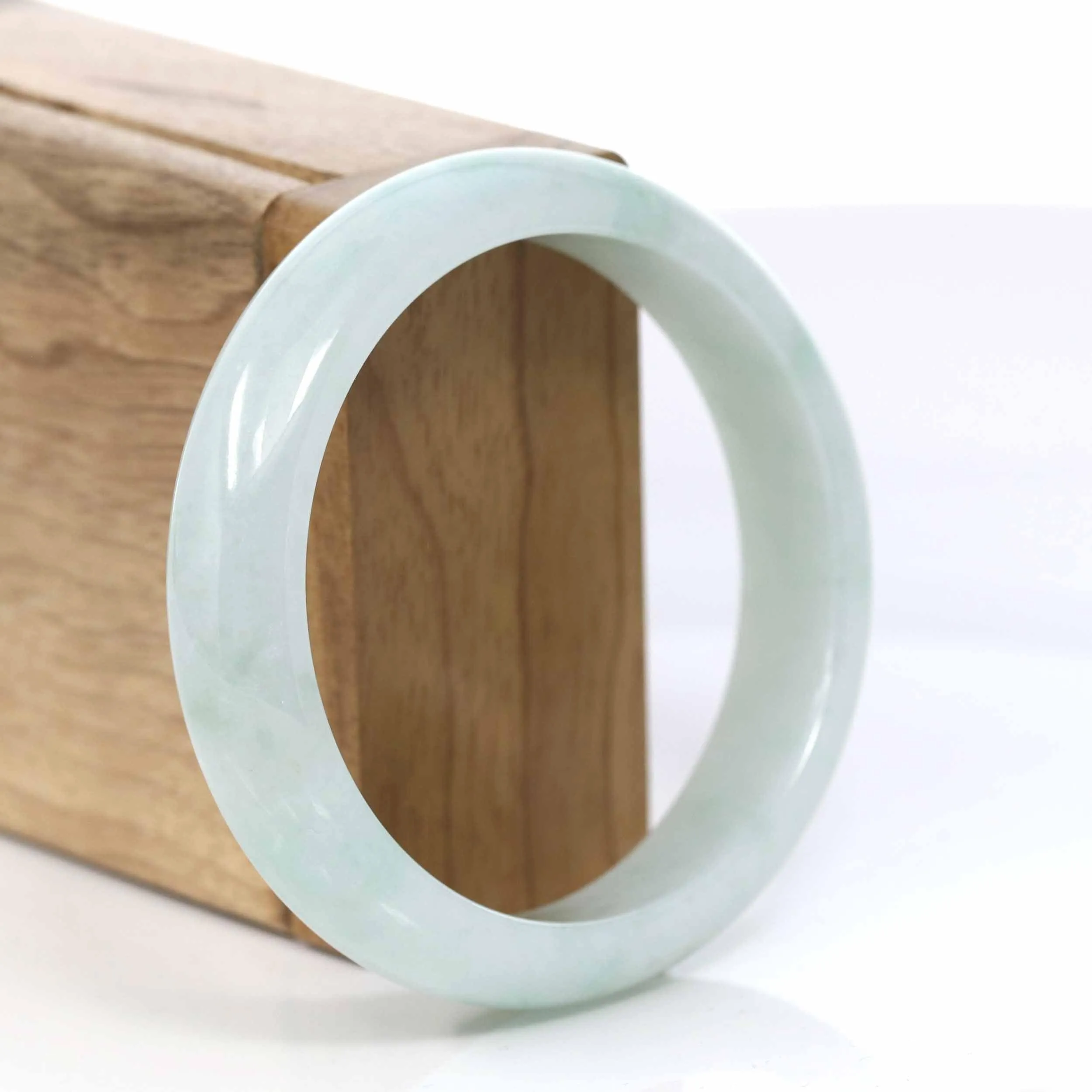 Classic Real Jade Jadeite Bangle Bracelet (58.07 mm) #T240