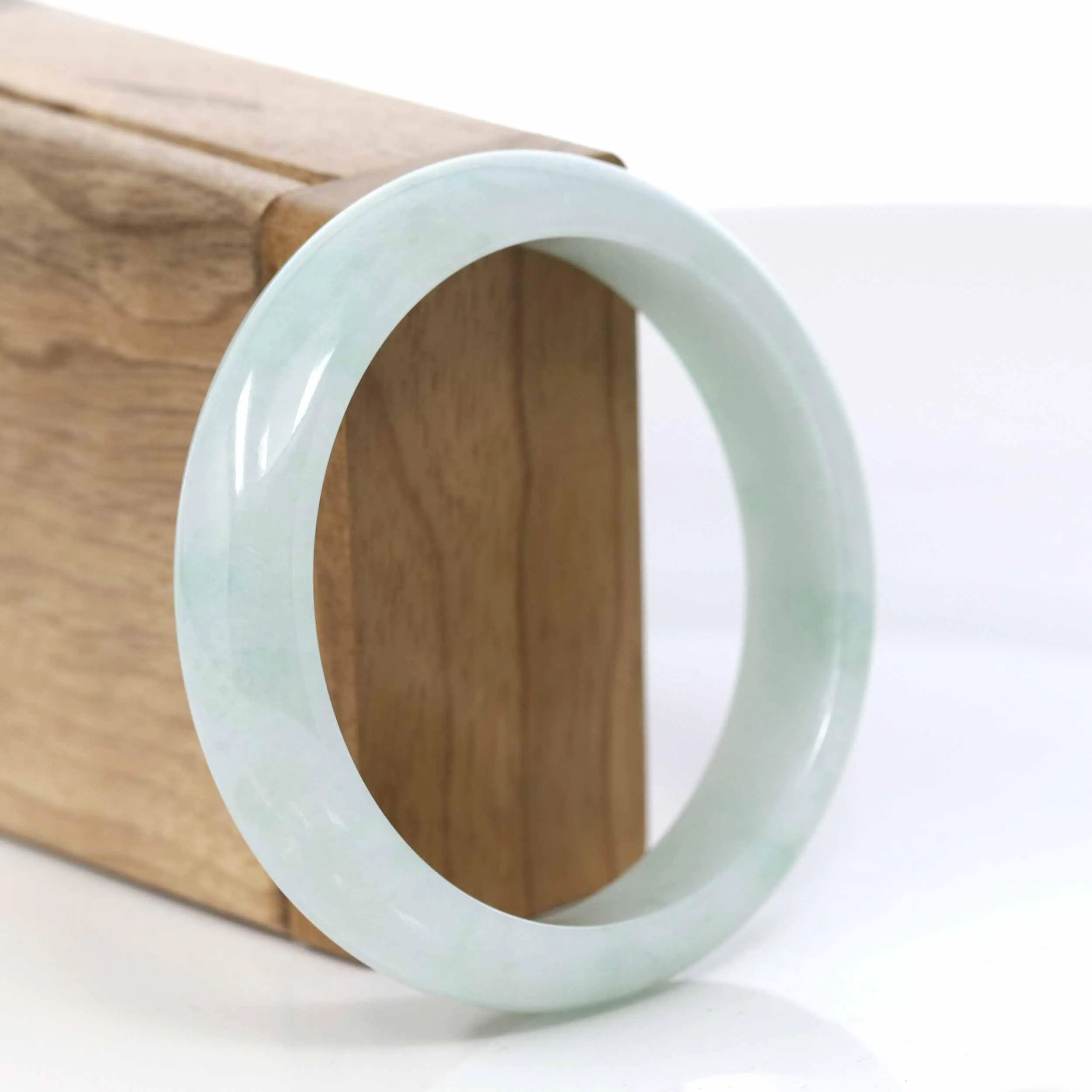 Classic Real Jade Jadeite Bangle Bracelet (58.07 mm) #T240