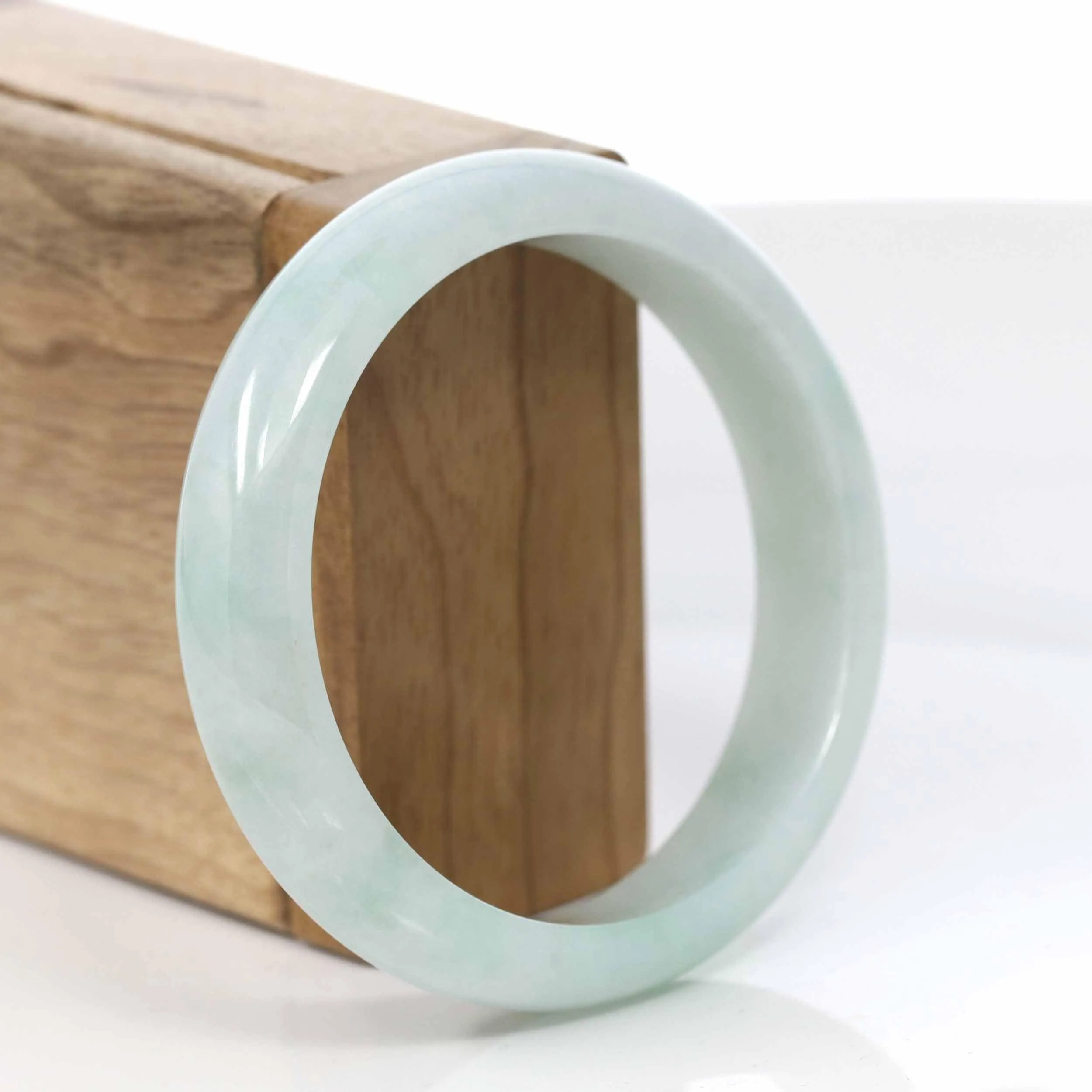 Classic Real Jade Jadeite Bangle Bracelet (58.07 mm) #T240
