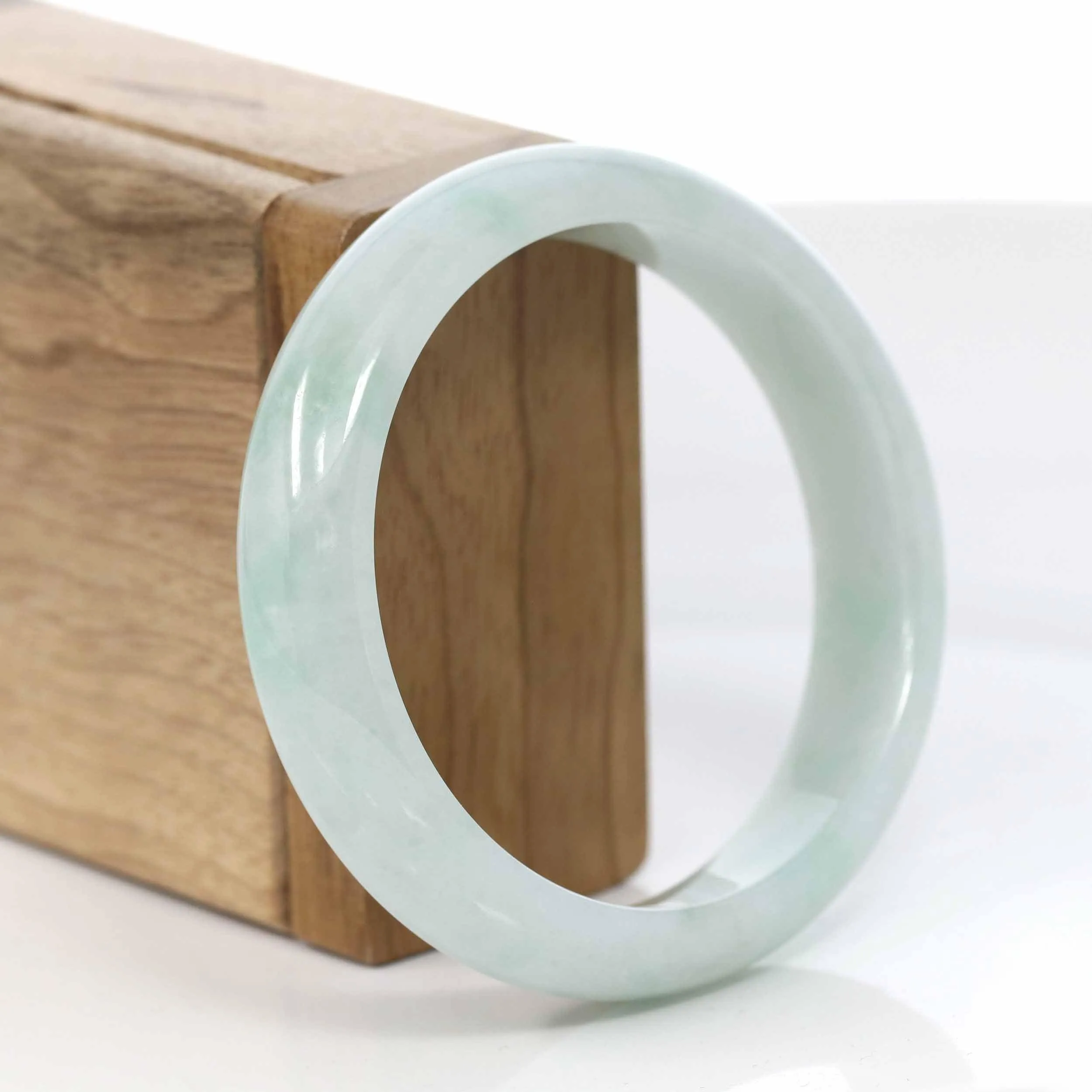 Classic Real Jade Jadeite Bangle Bracelet (58.07 mm) #T240