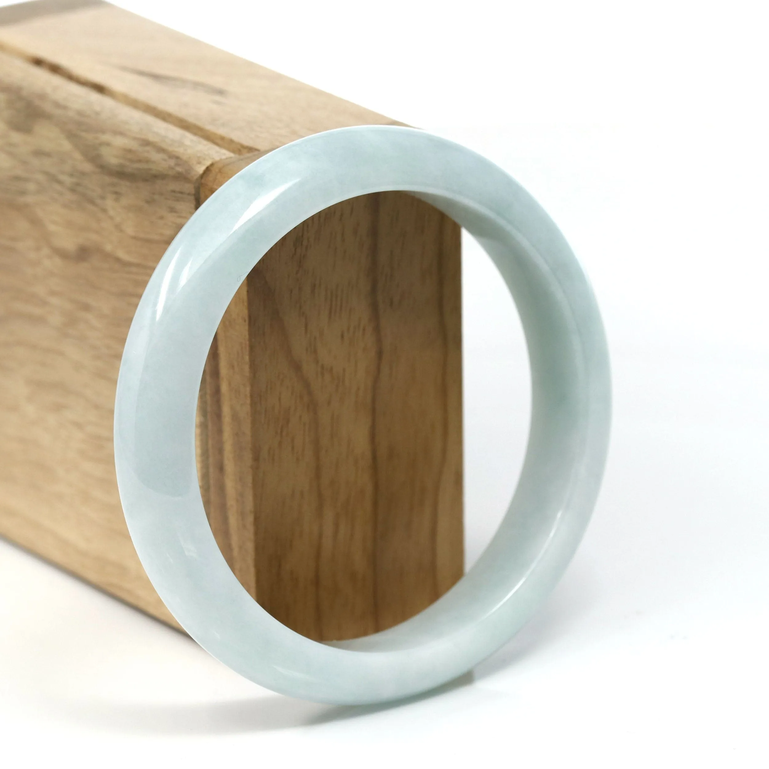 Classic Real Jade Jadeite Bangle Bracelet (58.07 mm) #T240