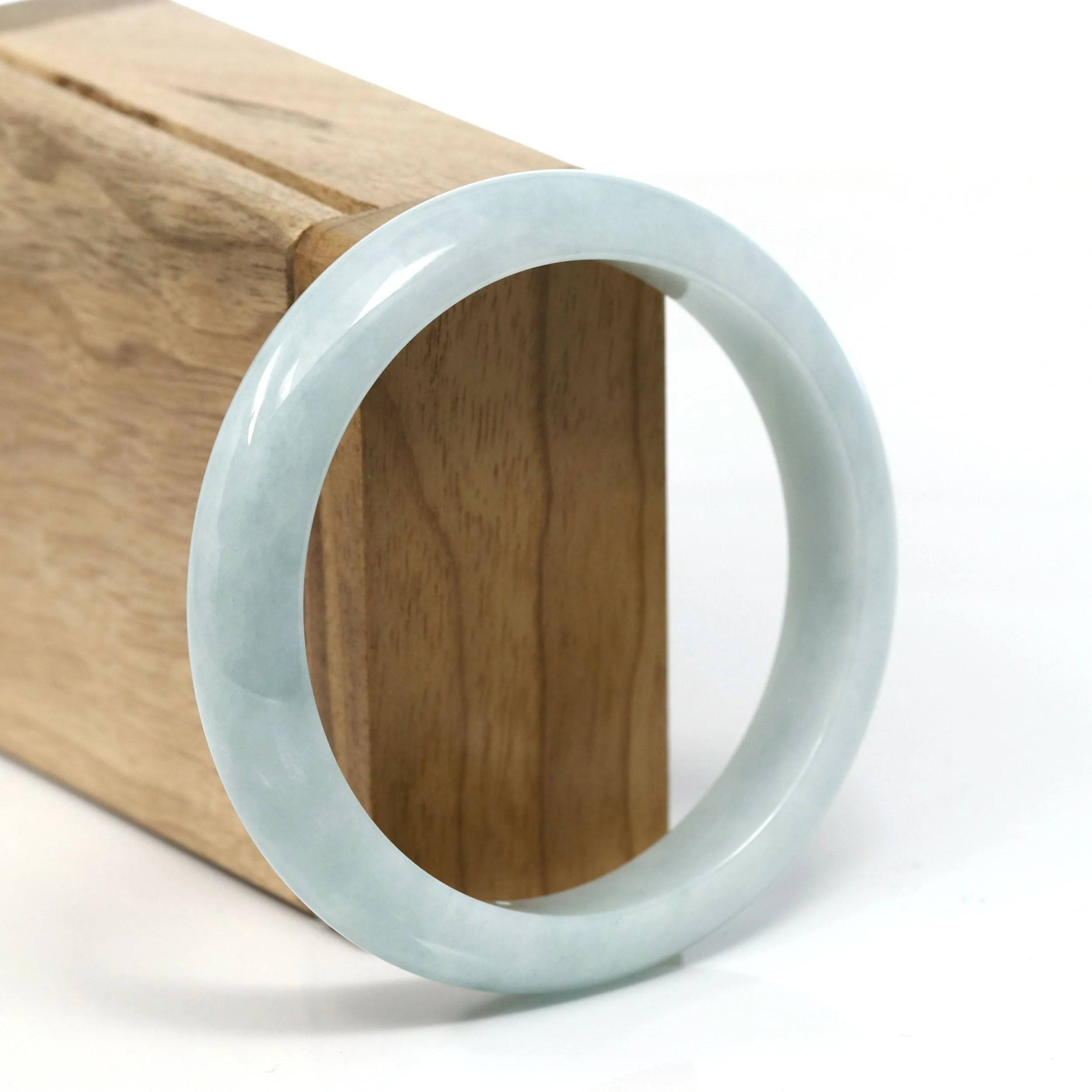 Classic Real Jade Jadeite Bangle Bracelet (58.07 mm) #T240