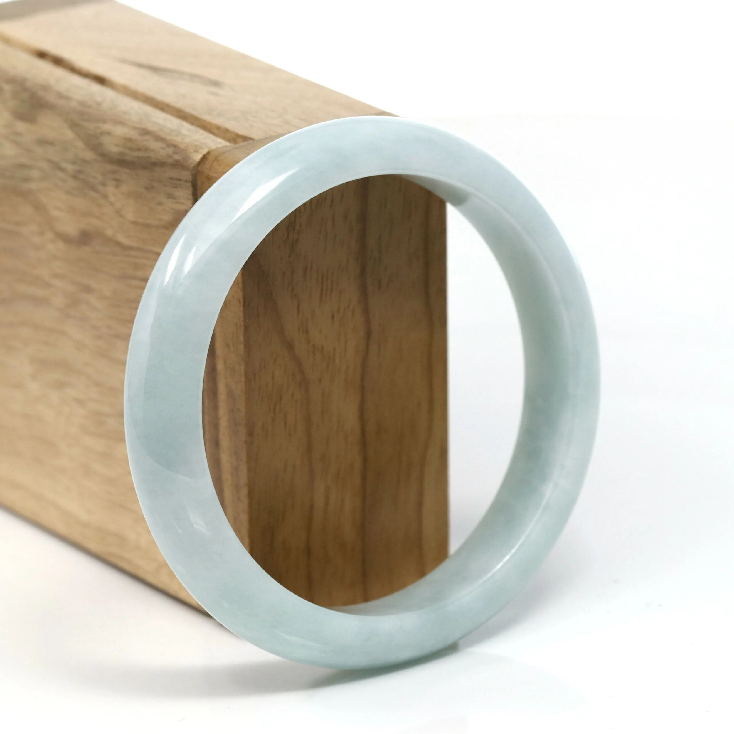 Classic Real Jade Jadeite Bangle Bracelet (58.07 mm) #T240