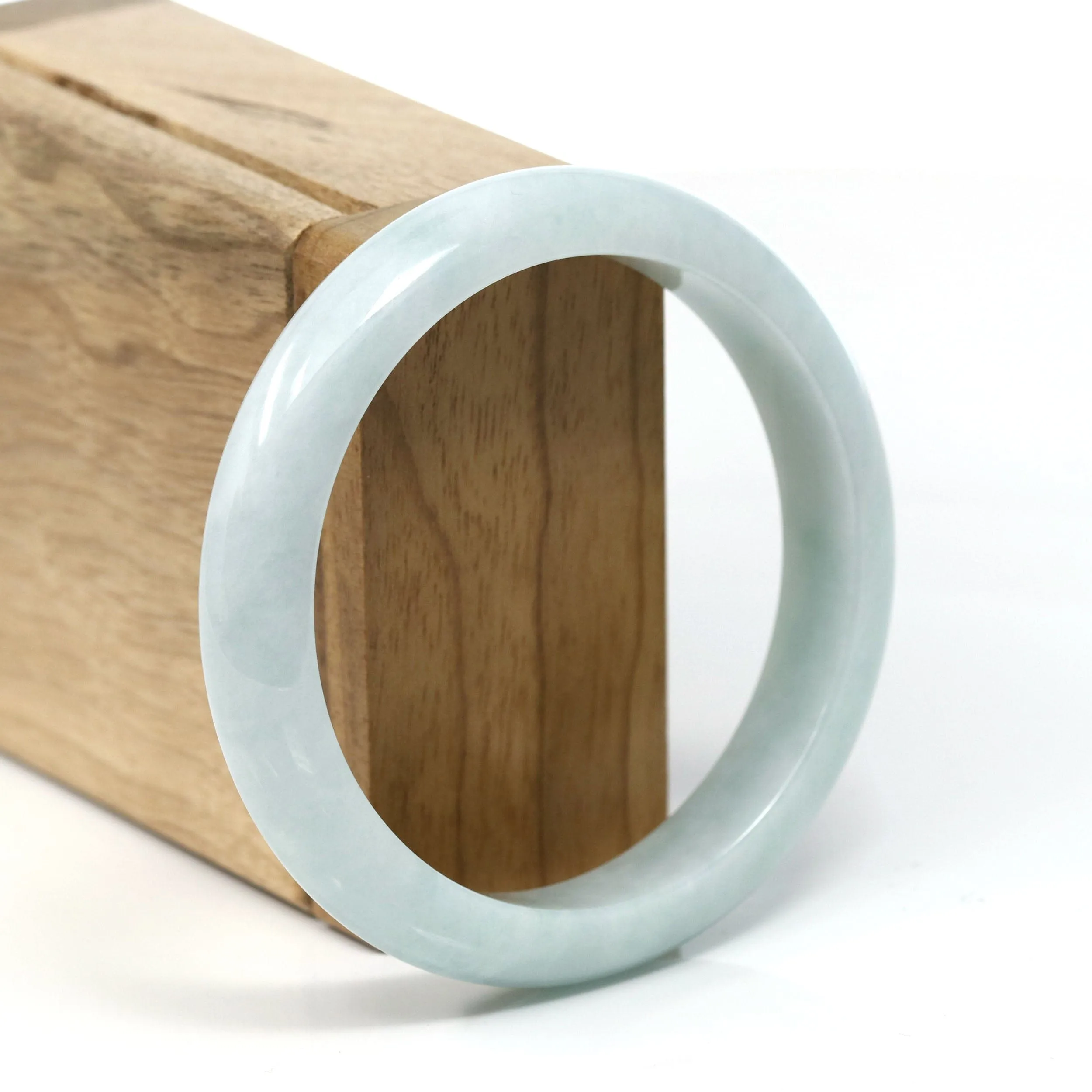 Classic Real Jade Jadeite Bangle Bracelet (58.07 mm) #T240