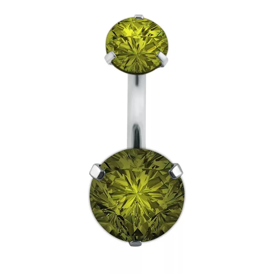 Crystal Belly Button Rings Navel Ring  Zircon Drop Dangle Body Belly Piercing Jewelry for Women Beach Belly Navel Rings