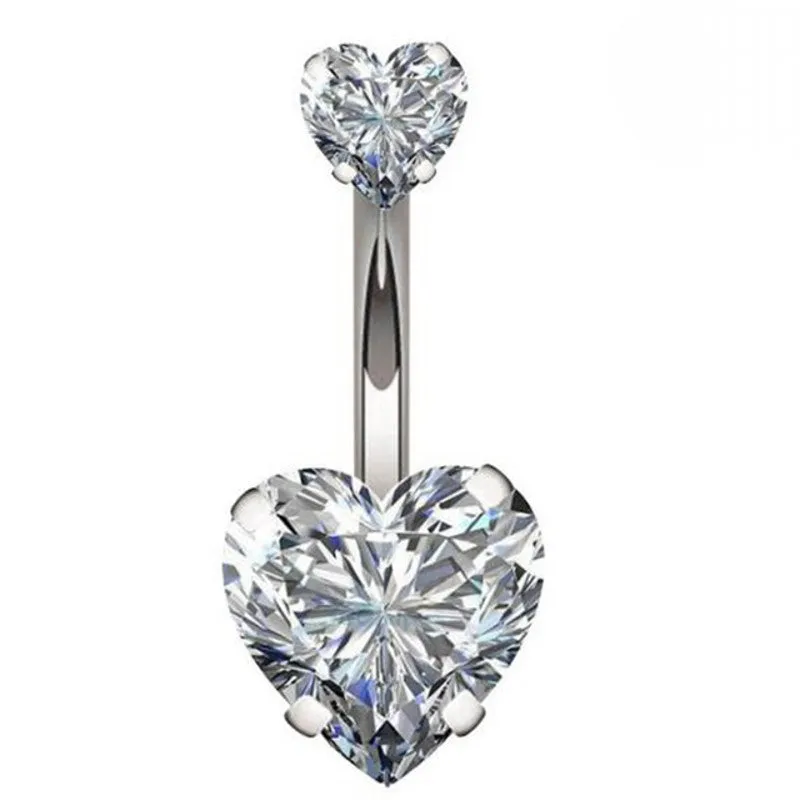 Crystal Belly Button Rings Navel Ring  Zircon Drop Dangle Body Belly Piercing Jewelry for Women Beach Belly Navel Rings