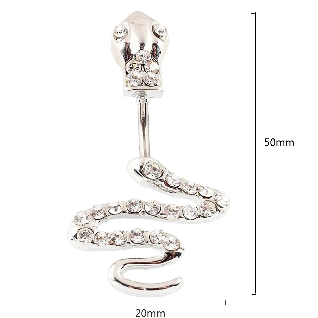 Crystal Belly Button Rings Navel Ring  Zircon Drop Dangle Body Belly Piercing Jewelry for Women Beach Belly Navel Rings