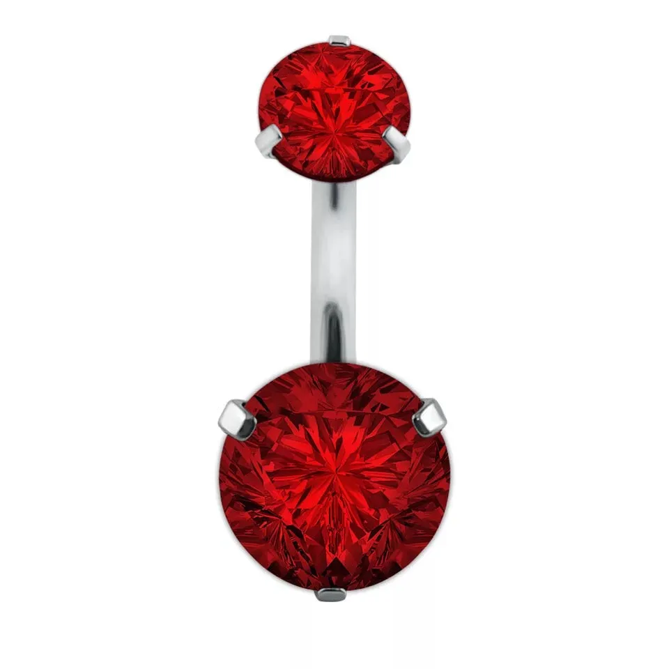 Crystal Belly Button Rings Navel Ring  Zircon Drop Dangle Body Belly Piercing Jewelry for Women Beach Belly Navel Rings