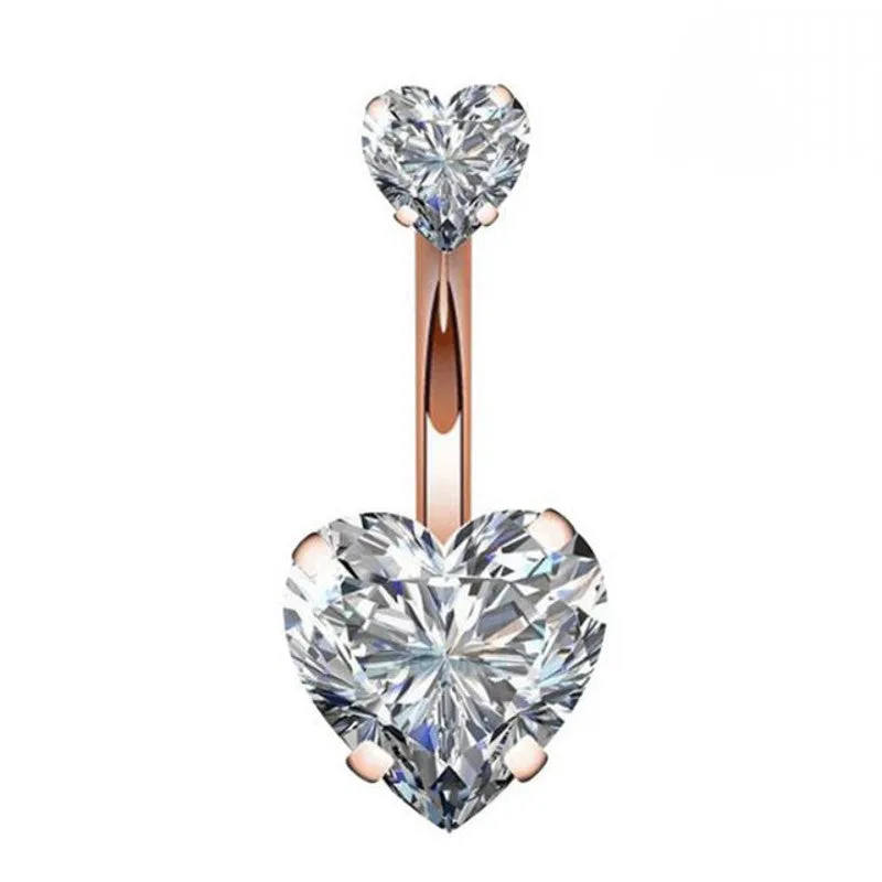 Crystal Belly Button Rings Navel Ring  Zircon Drop Dangle Body Belly Piercing Jewelry for Women Beach Belly Navel Rings